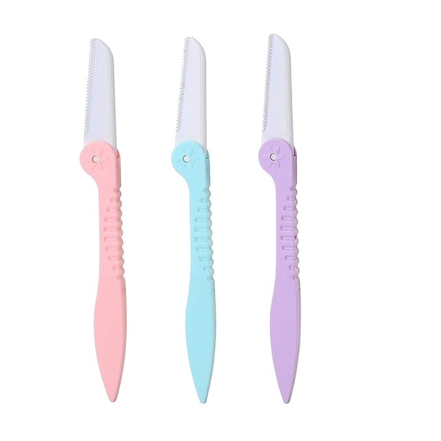 YOPTOP 3 Pieces Eyebrow Razor Eyebrow Razors Shaver Microblades for Women Face Hair Dermaplaning Tool Shaper Trimmer with Precision Cover Skincare - shape1,shape1