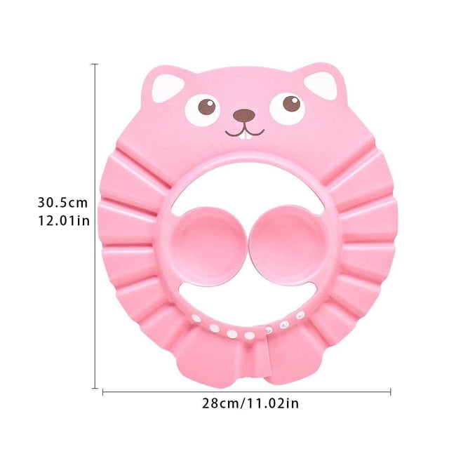 Baby Shower Hat Bathing Visor Cap Baby Hair Washing Waterproof EVA Shower Cap Cartoon Design Type 1