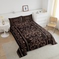 thumbnail image 4 of Erosebridal Bohomian Damask Bedding Full Comforter Set, Aztec Floral Down Comforter, Geometric Decor, Reversible, 4 of 7