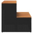thumbnail image 4 of vidaXL Hot Tub Step Black 50x50x50.5 cm Poly Rattan and Solid Acacia, 4 of 5