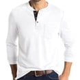 thumbnail image 1 of Pompotops Hommes Manches Longues Musclé Robuste Basique Uni Couleur Unie Blouse T-Shirt Haut Manches Longues Col Rond Blouses et Chemises en Solde, 1 of 5