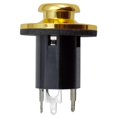 thumbnail image 2 of Xuanheng 1/4" Equalizer EQ Jack Preamp End Pin Socket for Guitar Bass DIY Accs Gold, 2 of 6