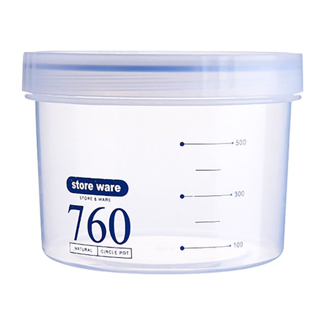 Oleegame 1PC Produce Storage Round Plastic Sealed Jar Storage Jar Kitchen Multigrain Storage Box