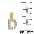 thumbnail image 2 of Precious Stars 14k Yellow Gold Cubic Zirconia Initial Letter 'D' Pendant, 2 of 4