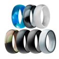 thumbnail image 3 of crativent 7Pcs Premium Silicone Rubber Wedding Party Rings Mens Jewelry 12 No.12, 3 of 6
