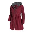 thumbnail image 4 of drppepioner Mode Femmes Fermeture Éclair Patchwork Hiver Braguette à Capuche Espace Plus Épais Manteau en Coton, 4 of 6