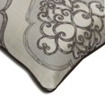 thumbnail image 2 of The HomeCentric Pillow Case With Zipper, Grey Pack of 2, 24x24 inch (60x60 cm) Euro Shams, Jacquard Damask Throw Pillows For Couch, Damask Pattern Contemporary Style Easter - Grey Damask Galore, 2 of 3