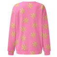 thumbnail image 5 of Bmisegm T-Shirt à Manches Longues Col Rond pour Femmes, Imprimé, Rose TG, 5 of 5
