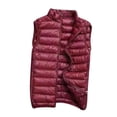 thumbnail image 3 of Fengqque Men's Packable Down Vest Outdoor Puffer Vest Winter Wine M, 3 of 7