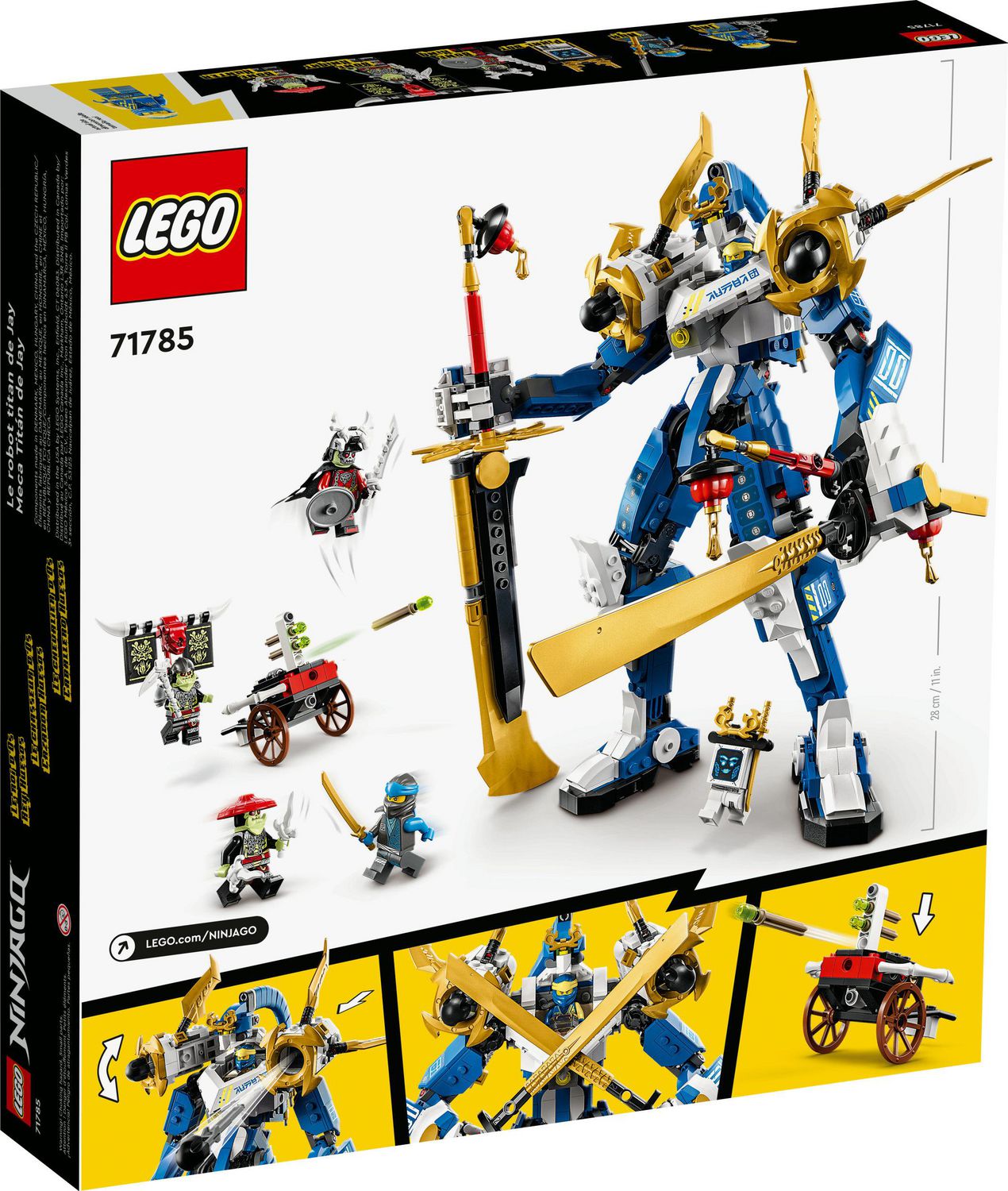 LEGO NINJAGO Jay's Titan Mech 71785 Ninja Toy for 9 Year Olds