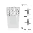 thumbnail image 4 of Precious Stars Precious Stars R06482R-C01-09 Zircon Cubique Taille Princesse et Baguette Ton Argent, Grand Bande à 4 Rangées, 4 of 4
