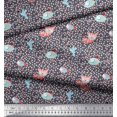 thumbnail image 3 of Soimoi Poly Crepe Fabric Dot,Fish & Cat Kids Printed Fabric 1 Yard 42 Inch Wide, 3 of 3