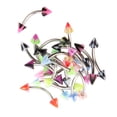 thumbnail image 2 of ZheElen 20 x Cone Barbell Curved Ear Piercing Eyebrow Tragus Jewelley Body Bars Rings, 2 of 6