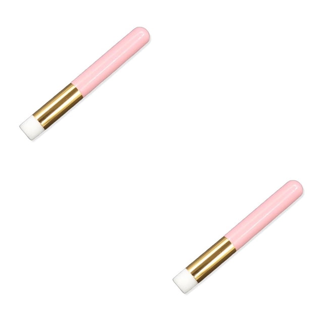 Transemion Lash Shampoo for Lash Extensions Nose Brushes Make-up Flat Flower Head pink flat head 2Set