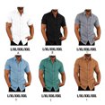 thumbnail image 5 of pitrice Chemise Homme à Simple Boutonnage Été Boutonnée Col Rabattu Polyester Mode Vêtements Cadeau d'Anniversaire Bleu Lac TTTG 1Set, 5 of 5