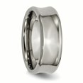 thumbnail image 4 of Titane Concave 8mm Poli Biseauté Anneau de Bande 12 Taille, 4 of 6