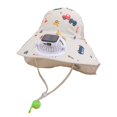 thumbnail image 1 of MIASHUI Wide Brim Solar Fan Hat for Kids Summer Outdoor UPF 50+ Sun Hat,Beige, 1 of 3