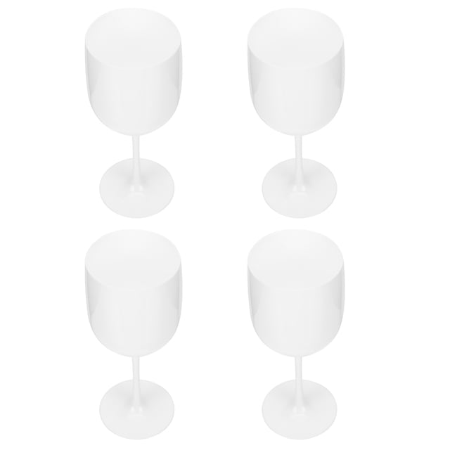 Miangastore 4Pcs Plastic Wine Cups Plastic Champagne Glass Household Goblets Storage Cups