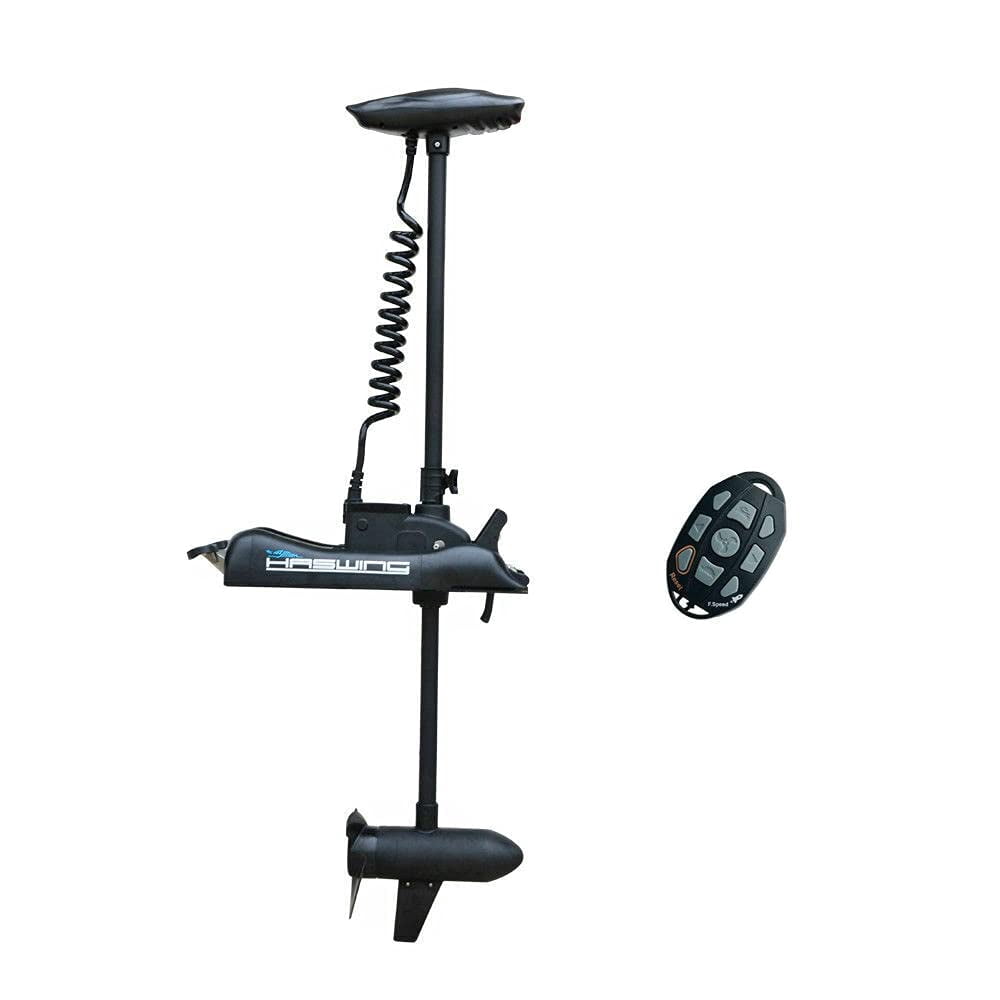 HASWING OUTDOOR Electric Trolling Motor – 12V 55LB 48 Inch Shaft Cayman Bow Mount Boat Fishing Saltwater Freshwater with Remote Control