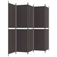 thumbnail image 3 of vidaXL 6-Panel Room Divider Brown 300x220 cm Fabric, 3 of 5