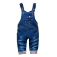thumbnail image 1 of Infant Toddler Suspender Jeans Cute Special Secure Clips Easy-On Flexible Travel 6-12 Months, 1 of 6