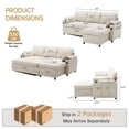 thumbnail image 2 of Sectional Sleeper Sofa L shaped Charging Couch with Usb Storage Chaise Reversible Pull Out Bed for Small Space, Beige, 2 of 8