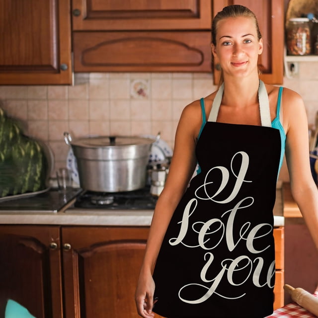 TIMIFIS Pockets Holds 1Pc Parent Adult The Family Kitchen Lovely Print Linen Family Aprons Kitchen Gadgets