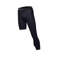 thumbnail image 3 of Mens 3/4 Compression Pants Workout Leggings Tights Base Layer Pants for Running S Black Left Long, 3 of 8