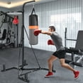 thumbnail image 3 of Gymax Heavy Duty Boxing Punching Stand W/Heavy Bag & Speed Bag Sandbag Rack Home Gym, 3 of 10