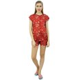 thumbnail image 2 of Bimba Ensemble de Pyjama en Dentelle à Boutons Pêche pour Femmes, Chemise de Nuit en Rayonne et Short, Robe-10, 2 of 11