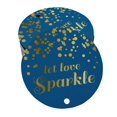 thumbnail image 1 of Inkdotpot Pack Of 100 Let Love Sparkle Wedding Favor Paper Tags Craft Real Gold Foil Hang Tags, 1 of 6
