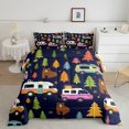thumbnail image 1 of Erosebridal Cartoon Car Comforter Sets King Size, Brown Bear Comforters & Duvets, Rustic Camping Decor, Reversible 3pcs, 1 of 8