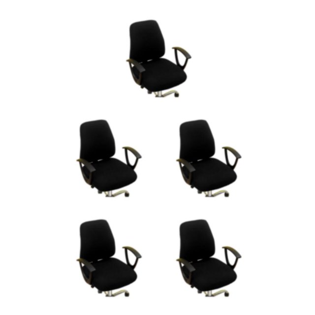 Maytalsory 1/2/3/5 2pack/lot Protective Effect Chair Covers Preserve Chair S Beauty Dustproof black 5PCS