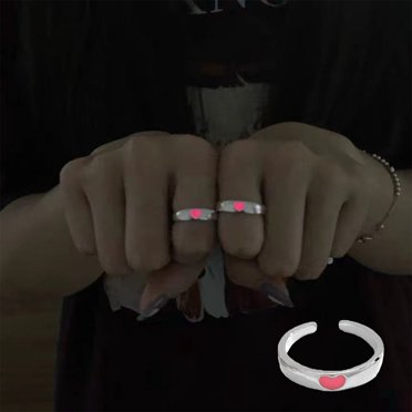 Xihbxyly Clearance In-the-dark Ring Couple Models Luminous Ring Live Adjustable Male And Female Pair Of Finger Ring To Send Girlfriend Gift Clearance Items