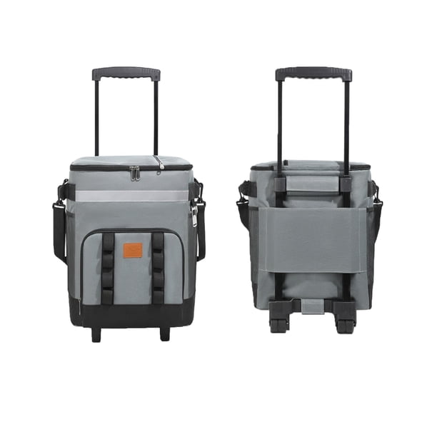 Large Capacity Rolling Cooler Bag with Telescopic Handle & Wheels