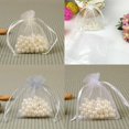 thumbnail image 4 of 50Pcs Small White Organza Bags Drawstring Favour Pouches Gift Voile Net Bags, 4 of 7