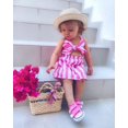 thumbnail image 5 of Robe Assortie Mère et Fille, Robe Maxi à Rayures avec Nœud pour Fête, Vêtements de Famille, 5 of 5