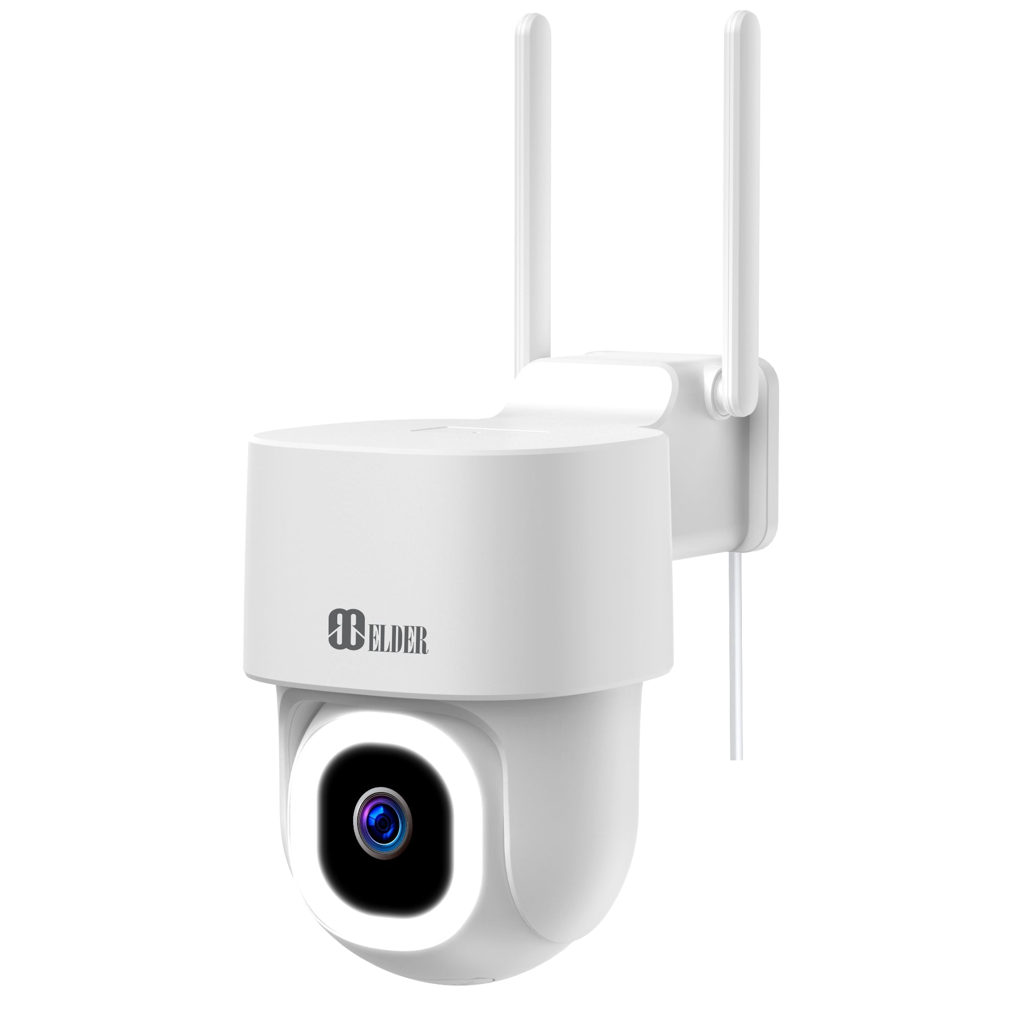 Elder 4K Security Camera PTZ WiFi Outdoor 64GB Semi Wireless, AI-Powered Detection DIY Smart Home, Spotlight Deterrence & Color Night Vision, Works with Hey Google & Alexa