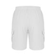 thumbnail image 4 of asjyhkr Mens Cargo Shorts Lightweight Breathable Linen Shorts with Multi Pockets Drawstring Elastic Summer Beach Shorts, 4 of 5