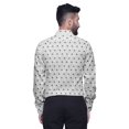 thumbnail image 3 of BESTMAN Formal Shirts For Men Slim Fit Printed Full Sleeve Shirts For Men, 3 of 5