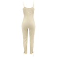 thumbnail image 5 of B91xZ Salopettes pour Femmes, Col Carré Sans Couture, Sans Manches, Beige G, 5 of 5
