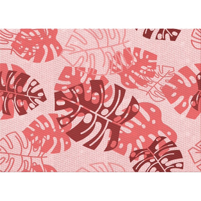 Ahgly Tapis Rectangulaire Lavable en Machine Intérieur Transitionnel Rose Profond, 2 Pieds x 4 Pieds