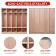 thumbnail image 4 of AKDSteel 5-Section Classroom Coat Locker, 10 Cubbies for Classrooms, Daycare Cubby with 4 casters, 5 Hooks and 2 Storage Boxes, for Home, School, Kindergarten, 4 of 6