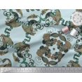 thumbnail image 2 of Soimoi Rayon Fabric Quatrefoil & Peacock Bird Print Fabric by Yard 42 Inch Wide, 2 of 3