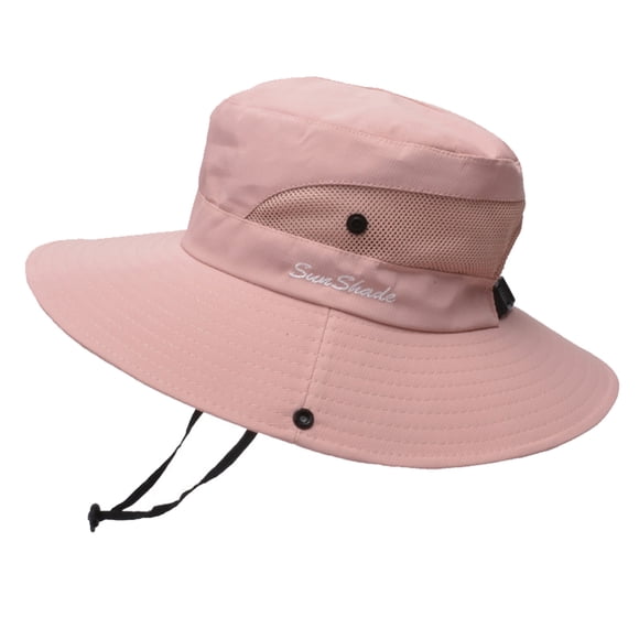 Pompotops Adult Women Solid Sunshade Hat Fisherman's Hat Basin Hat Outdoor Bucket Hat