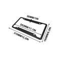 thumbnail image 3 of License Plate Frame Stainless Steel, ZZkhGO Durable Rustproof Car License Plate Holder, Easy Install Mounts Front Rear with Screws for Men Women Gift, Black, 3 of 5