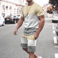 thumbnail image 1 of Weiqiqre Men's 2 Piece Outfits Short Sets Short Sleeve T Shirt and Track Shorts Set, 1 of 7