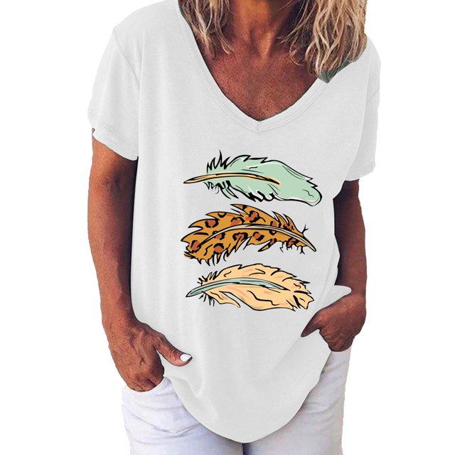 Pompotops Femmes Mode Casual Chemises Manches Courtes Tee Tops Chemisier