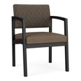 thumbnail image 1 of Lenox Steel Reception Waiting Guest Chair / Black Steel / Brown / Brown, 1 of 5