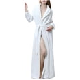 thumbnail image 2 of Hot ! TIMIFIS Mens Womens Robe Soft Plush Fleece Hooded Bathrobe, Full Length Long Warm Lounge Robe Spa Bath Robe with Hood pring/Summer, 2 of 6